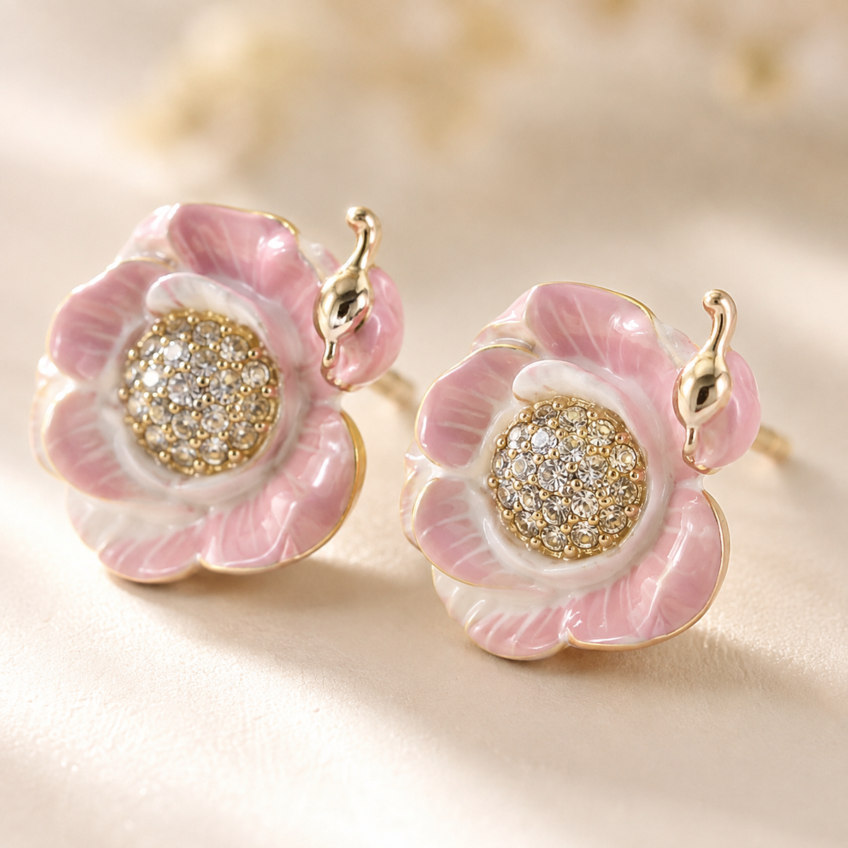 Gia Camellia Bloom Studs