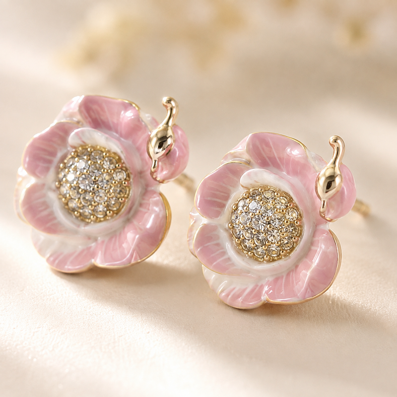 Gia Camellia Bloom Studs