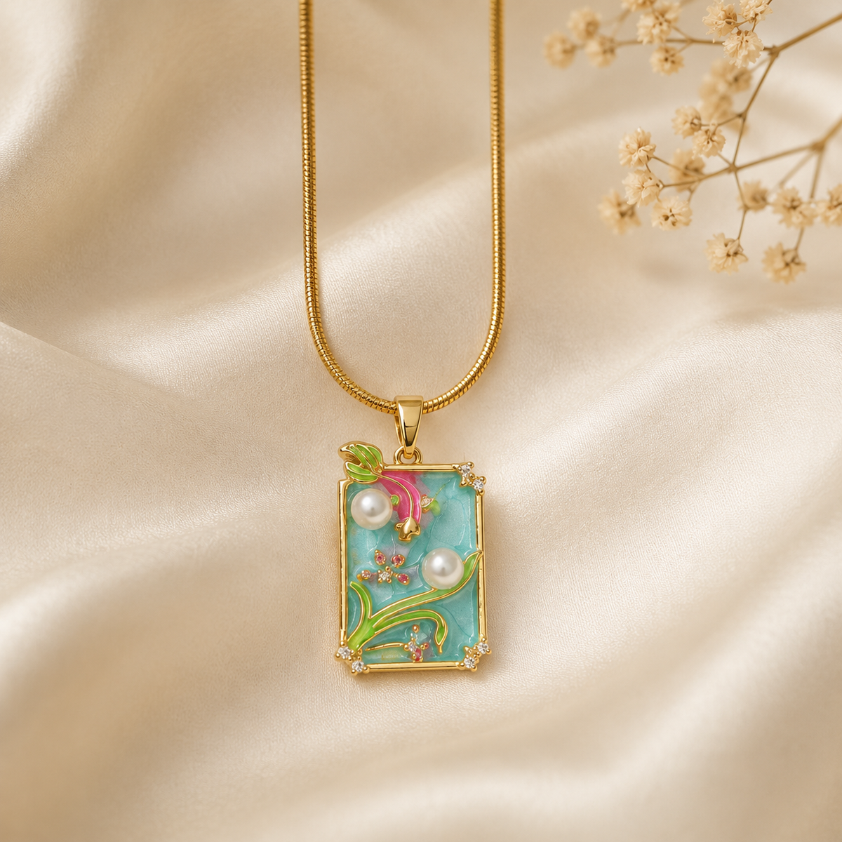 Kaira Teal Garden Pendant