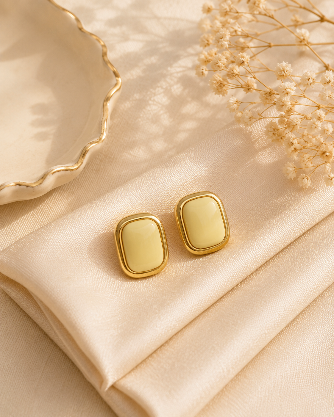 Elowen Enamel Cushion Studs