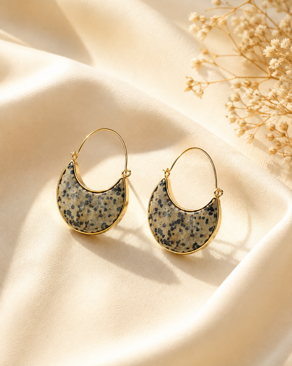Suri Dalmatian Stone Hoops