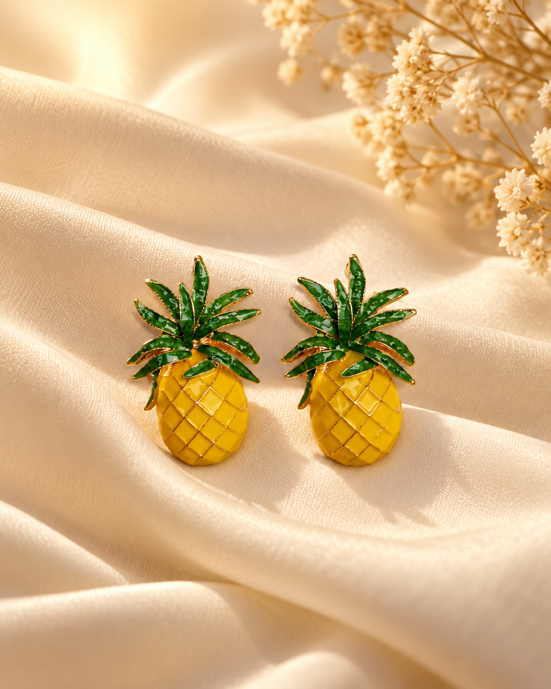 Nayla Golden Pineapple Studs