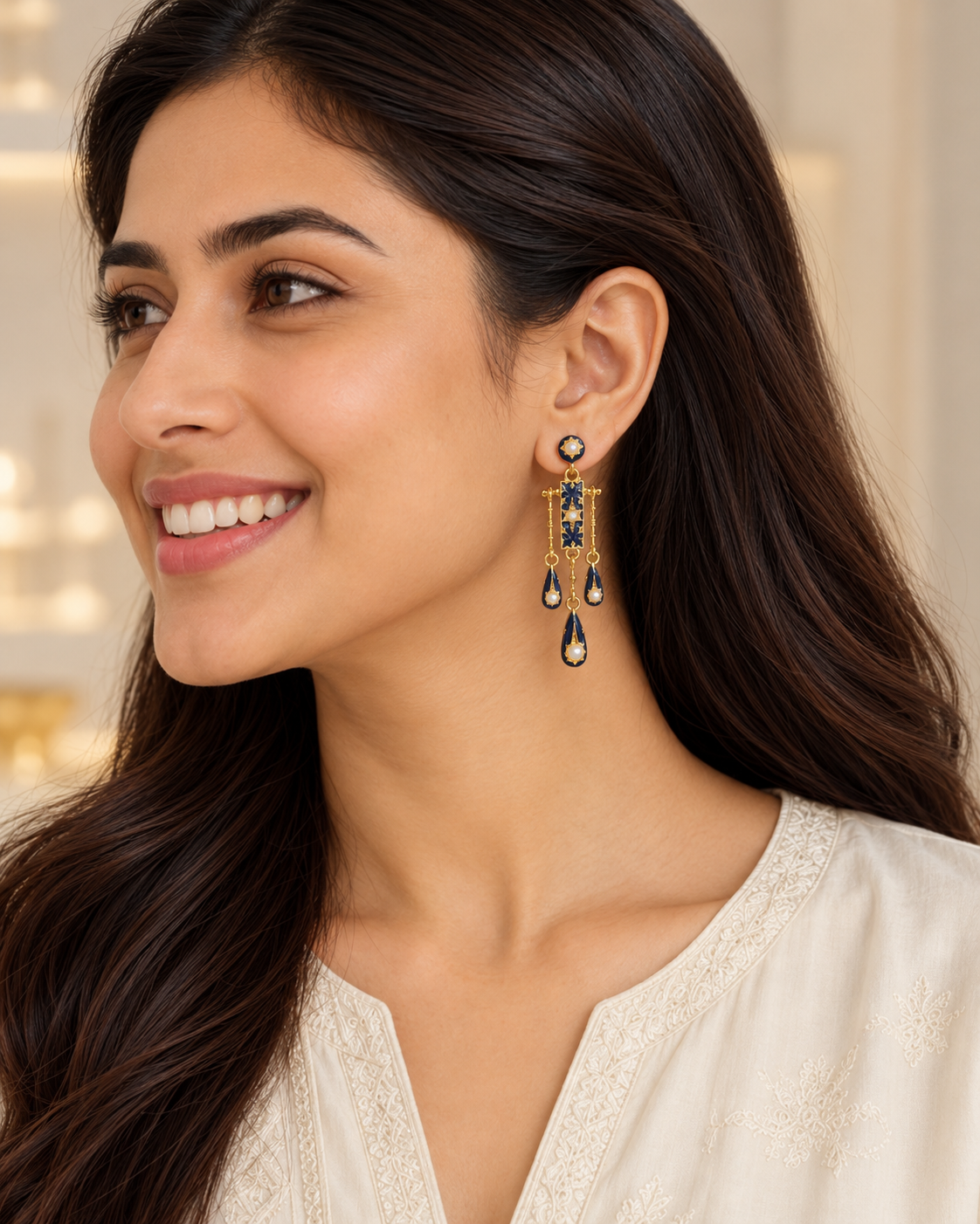 Dharini Midnight Pearl Drops
