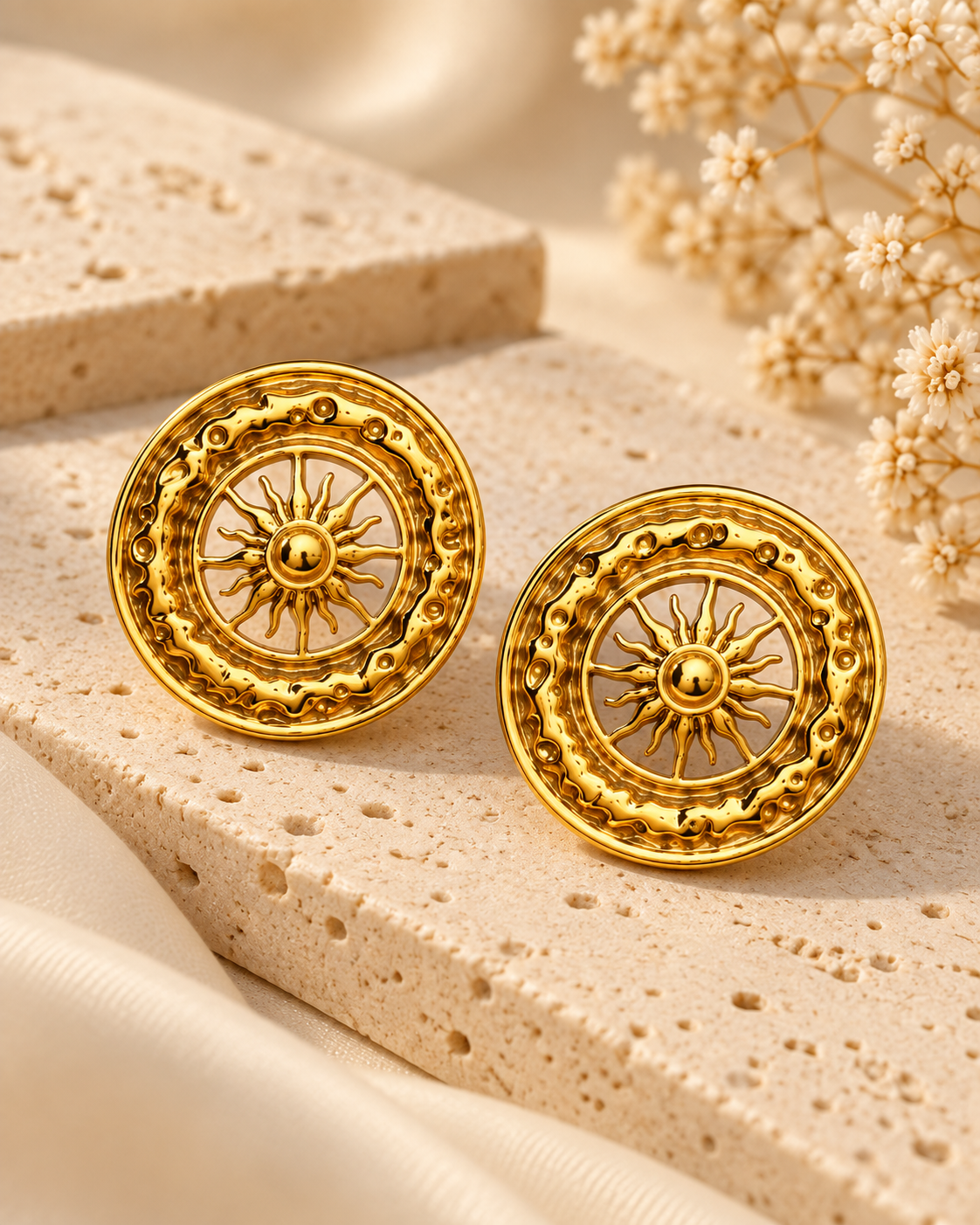 Inaara Golden Sun Studs