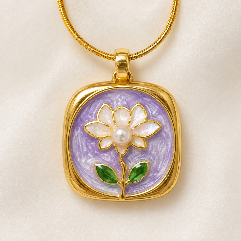 Ahana Violet Bloom Pendant