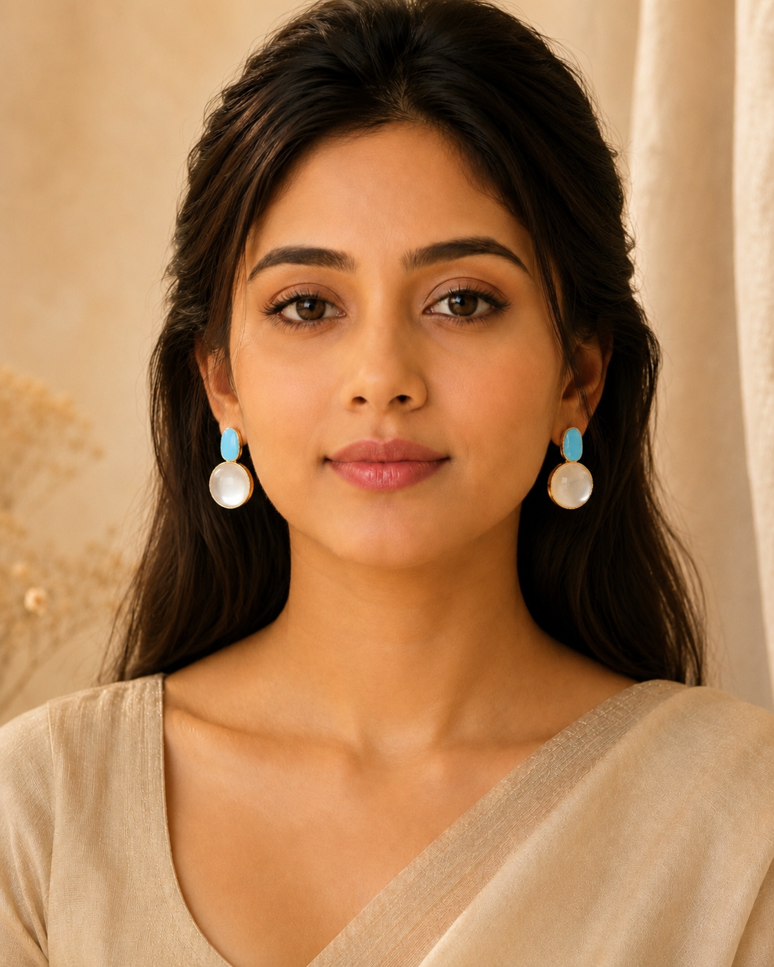 Nira Turquoise Pearl Drops