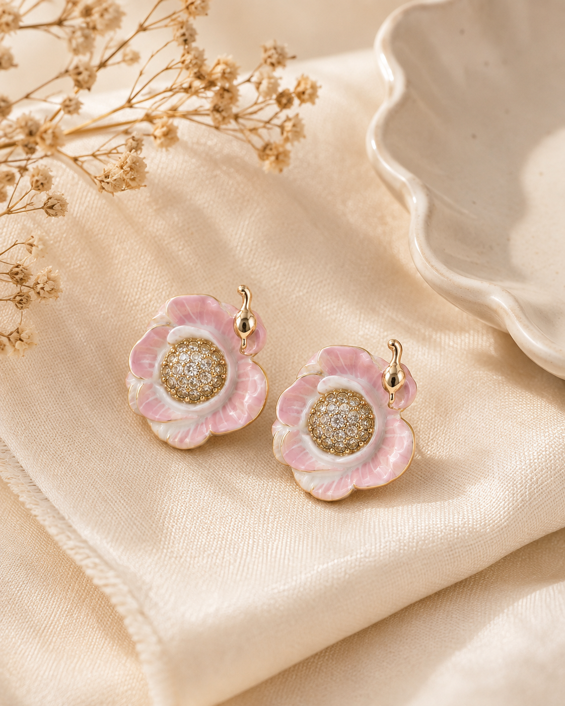 Gia Camellia Bloom Studs