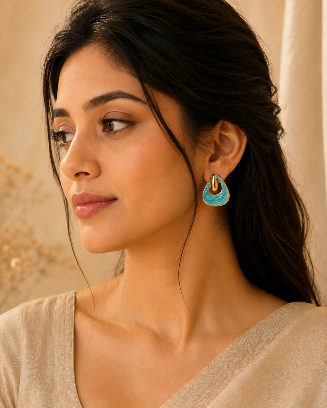 Nyla Enamel Knot Studs