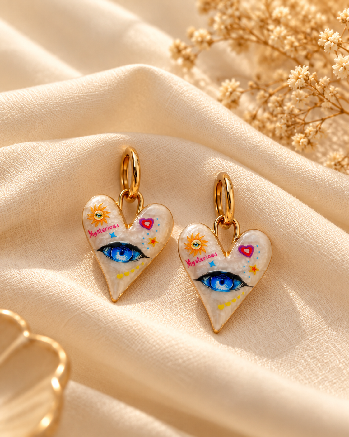 Evania Heart Eye Hoops
