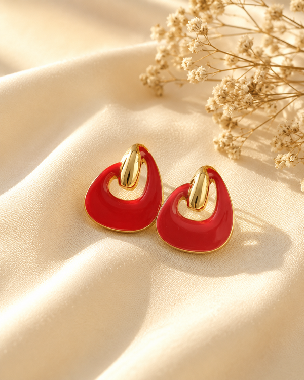 Nyla Enamel Knot Studs