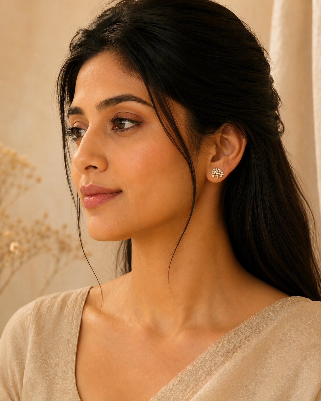 Priya Zircon Tree Studs