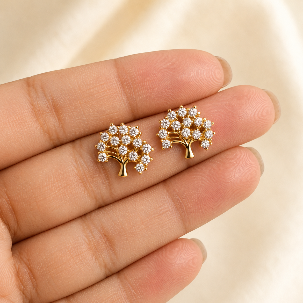 Priya Zircon Tree Studs