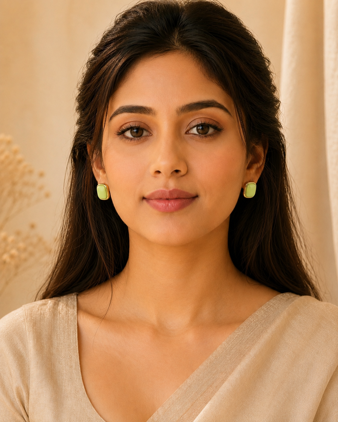 Elowen Enamel Cushion Studs