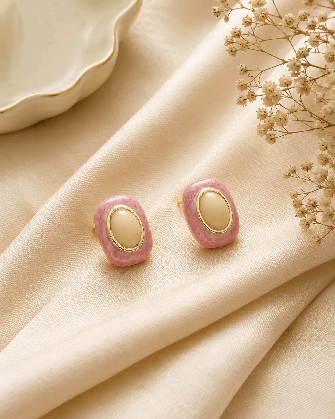 Saira Rose Enamel Studs