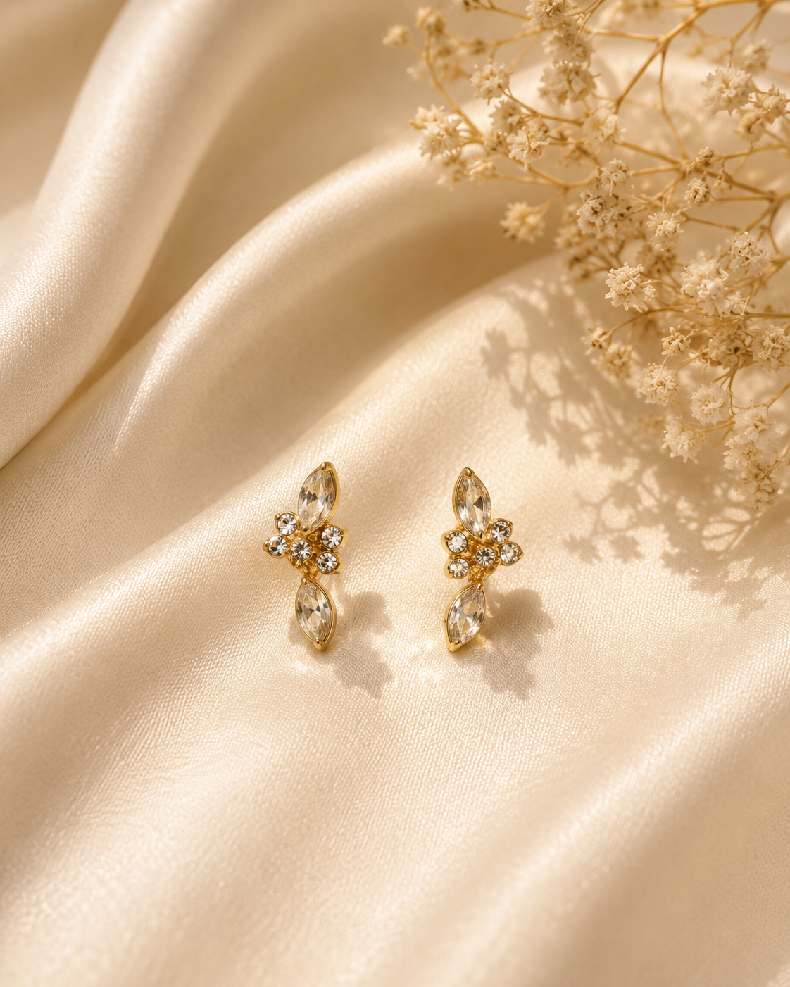 Keya Zircon Leaf Studs