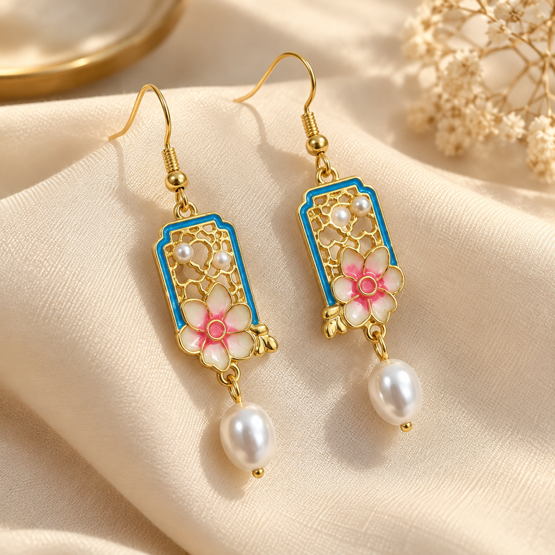 Zareen Floral Pearl Drops
