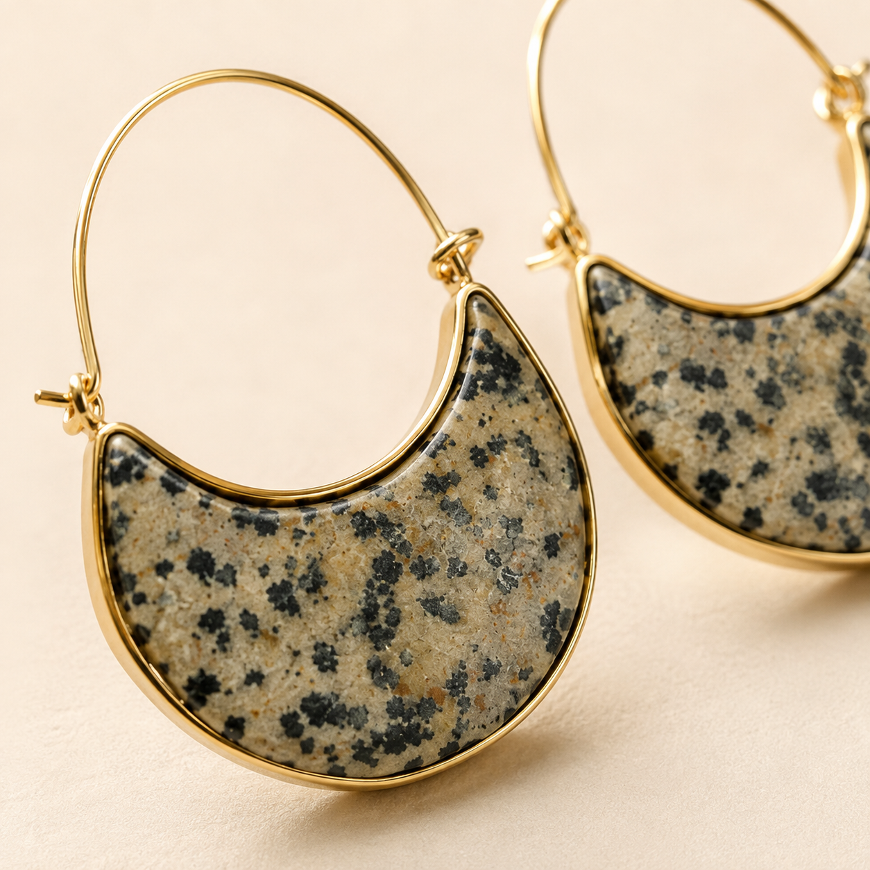 Suri Dalmatian Stone Hoops