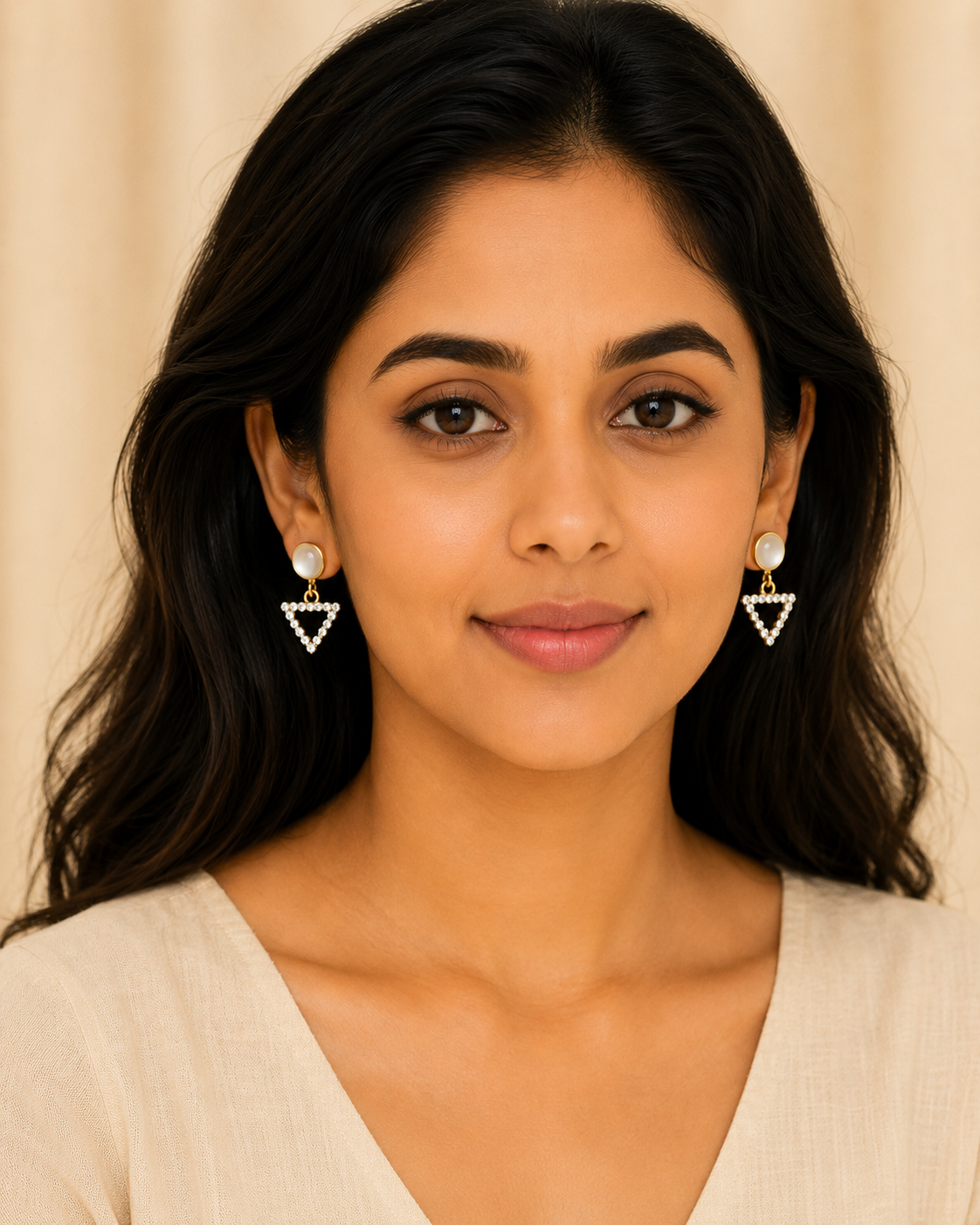 Diya Pearl Heart Drops