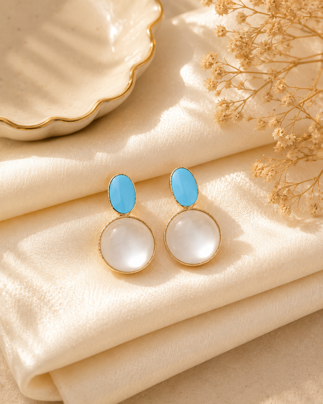 Nira Turquoise Pearl Drops