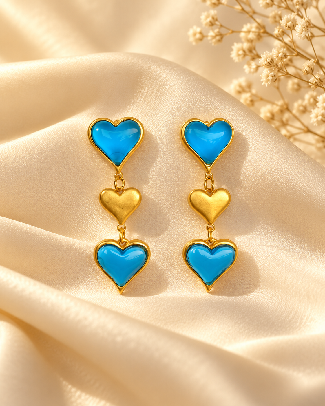 Isara Turquoise Heart Drops