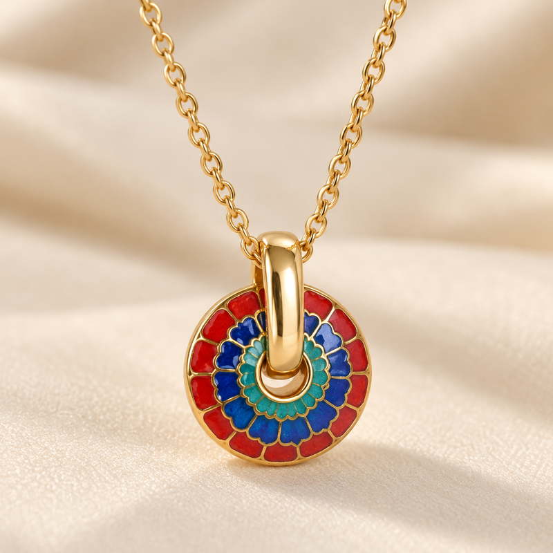 Amelie Rainbow Bloom Pendant