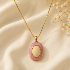 Saira Rose Enamel Pendant