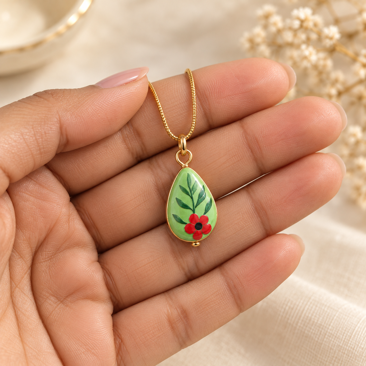 Ivy Green Blossom Pendant