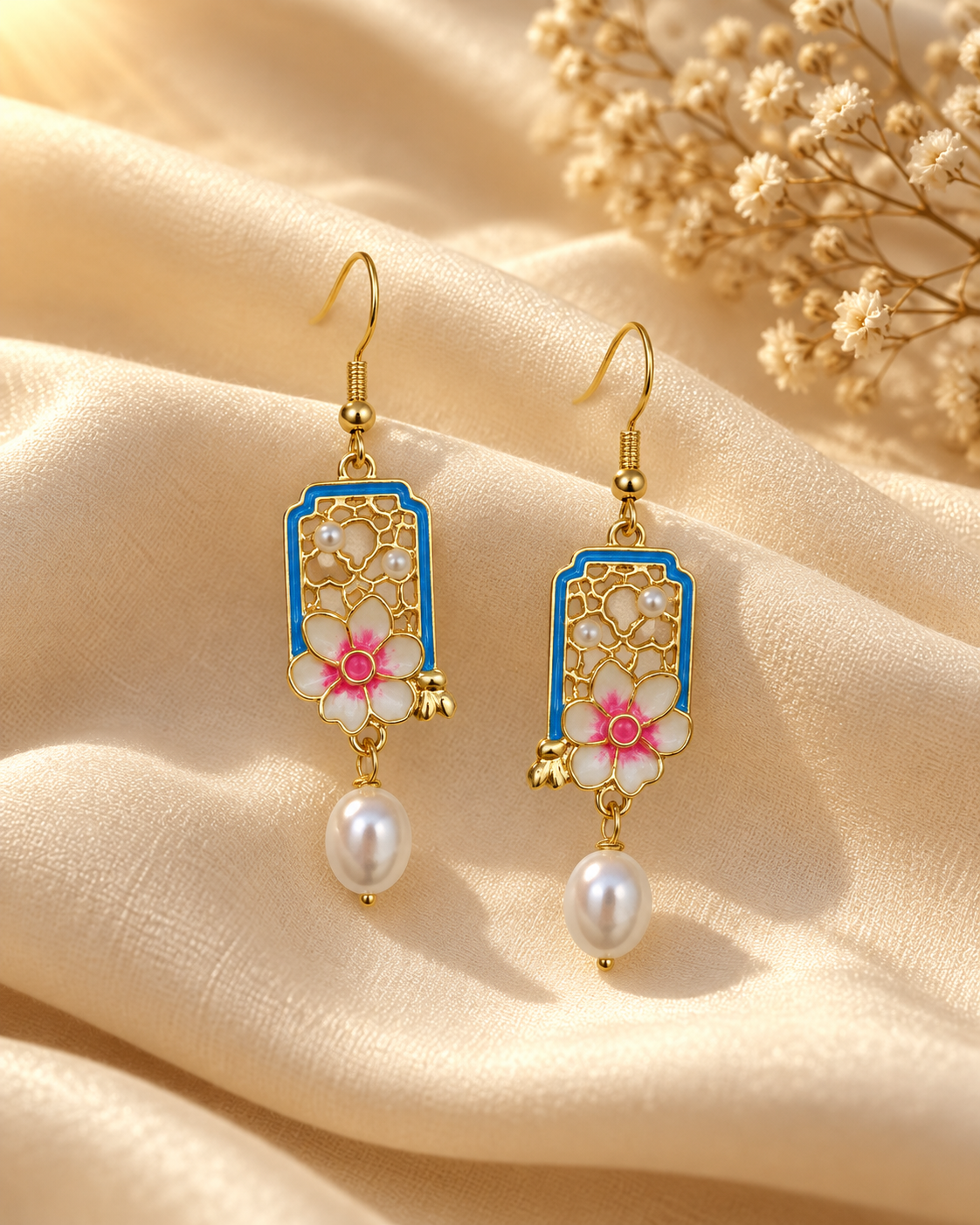 Zareen Floral Pearl Drops