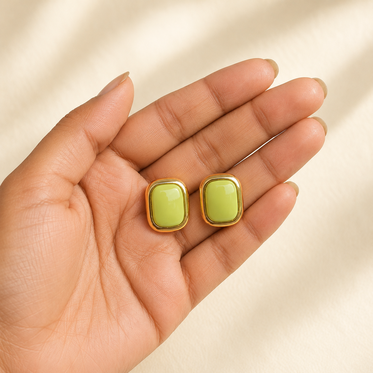 Elowen Enamel Cushion Studs