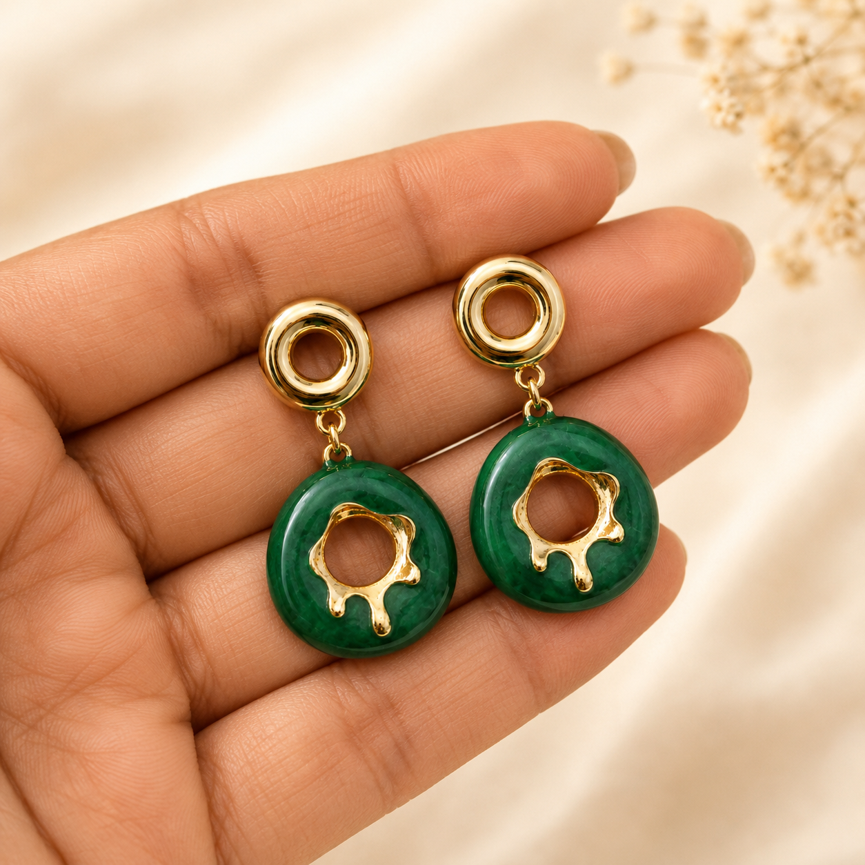 Elara Pebble Ring Drops