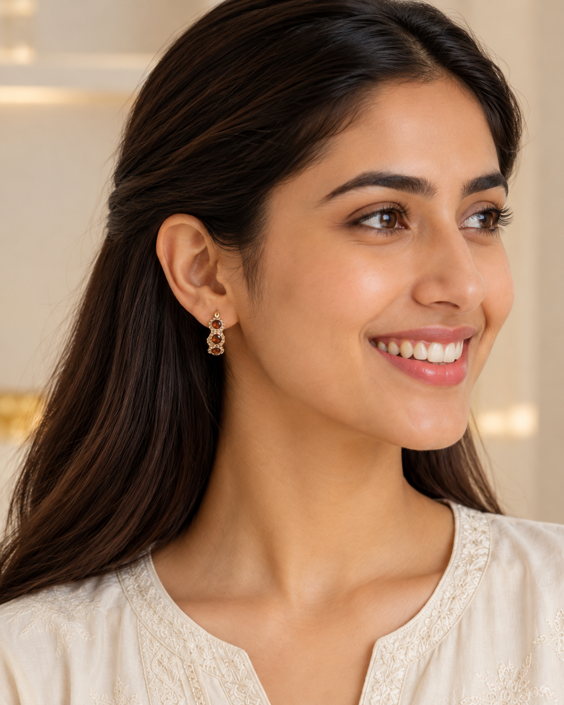 Soraya Amber Halo Hoops