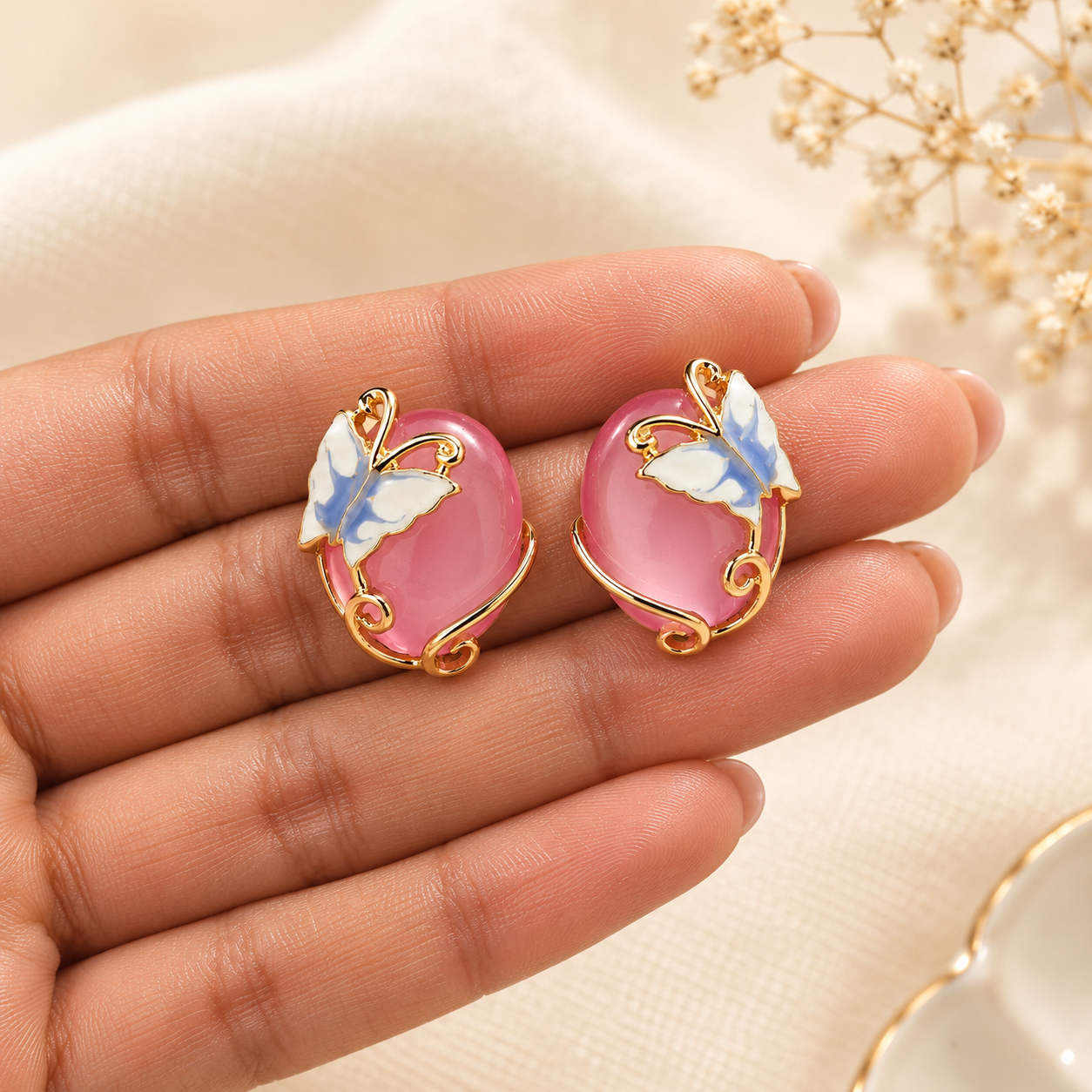 Meira Butterfly Opal Studs