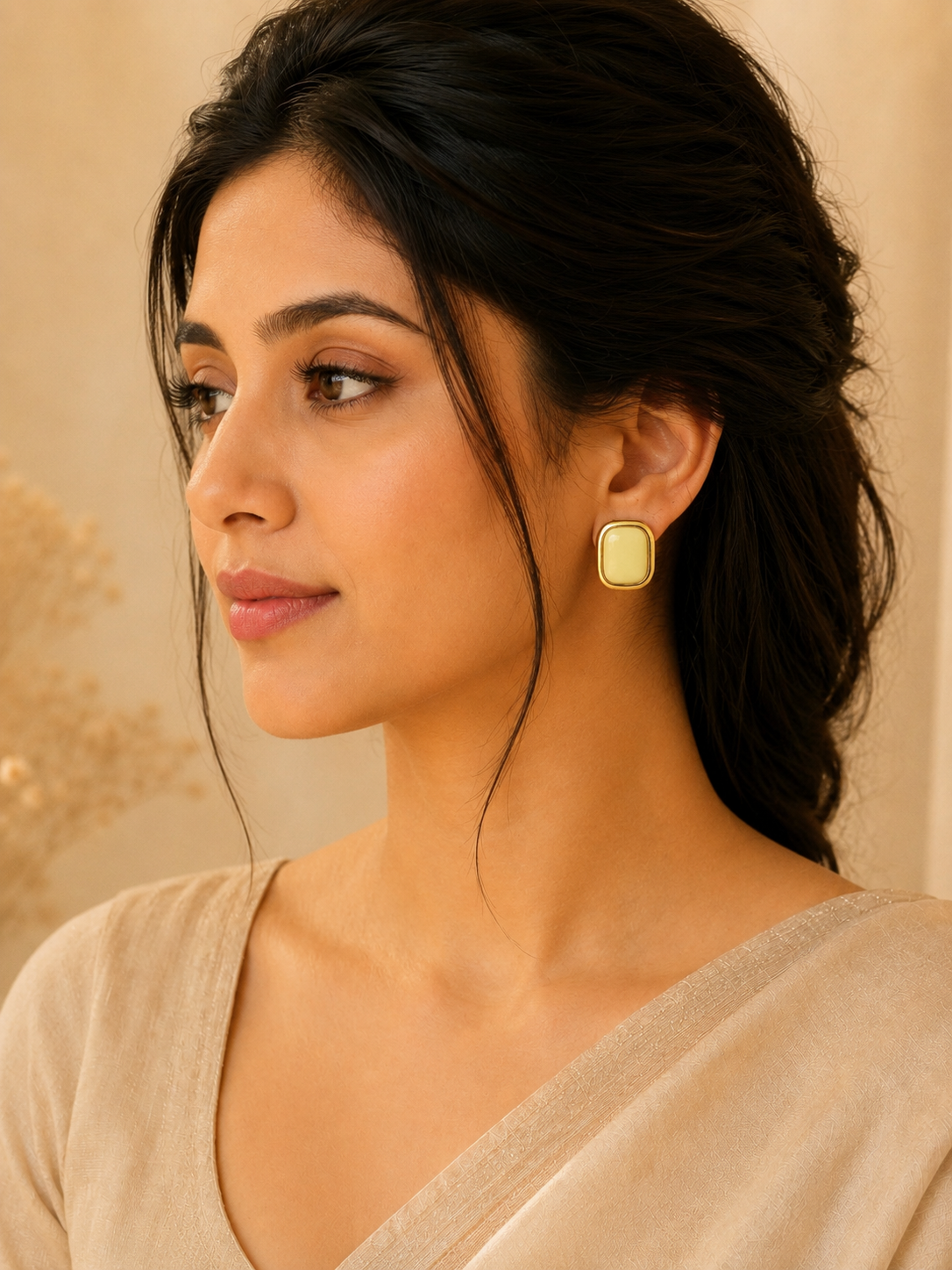 Elowen Enamel Cushion Studs