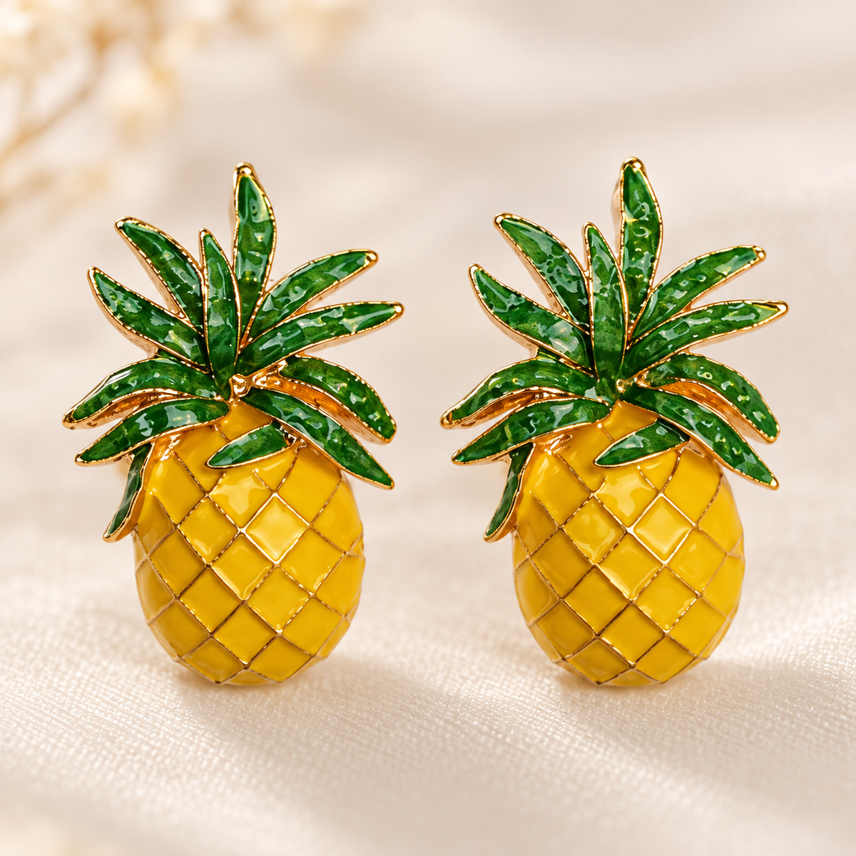 Nayla Golden Pineapple Studs