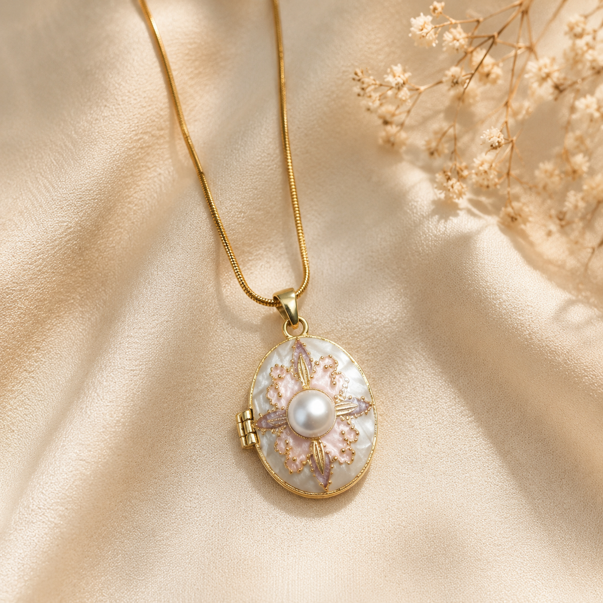 Riya Blush Floral Pendant