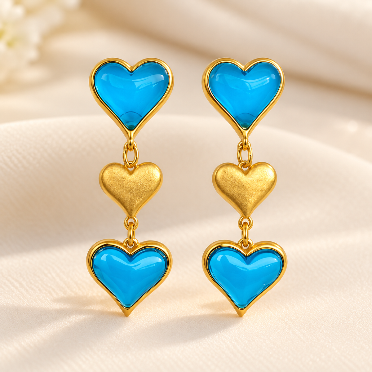 Isara Turquoise Heart Drops