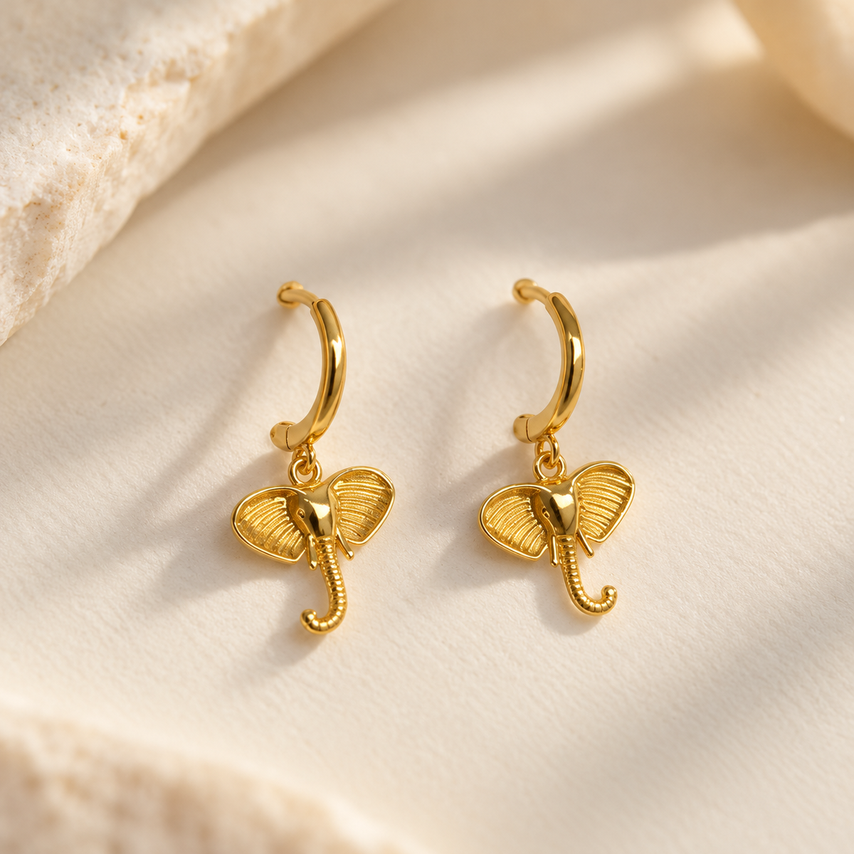 Tarini Golden Elephant Hoops