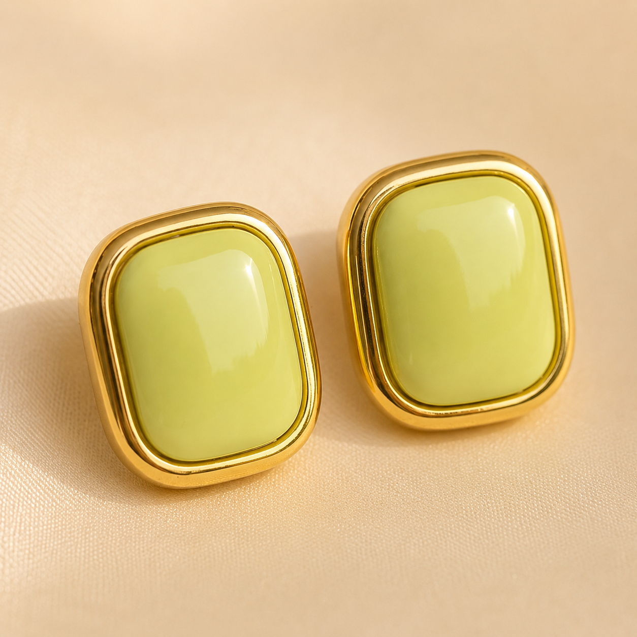 Elowen Enamel Cushion Studs