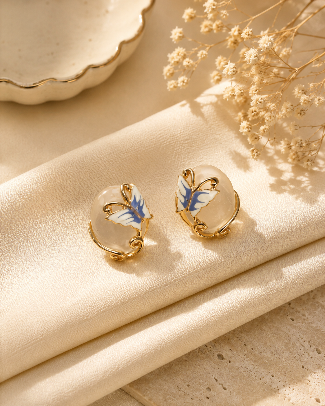 Meira Butterfly Opal Studs