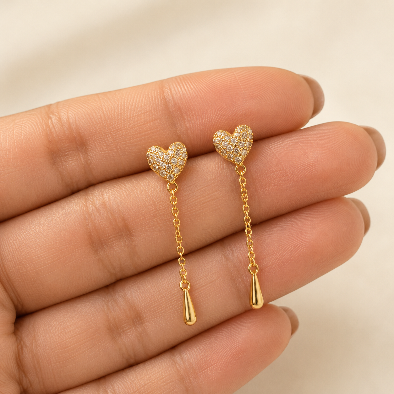 Maya Heart Chain Drops