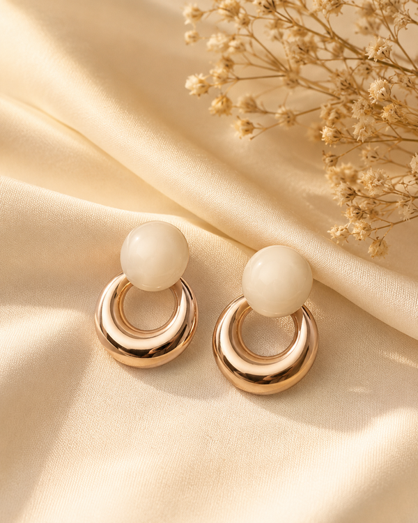 Reva Gold Crescent Hoops