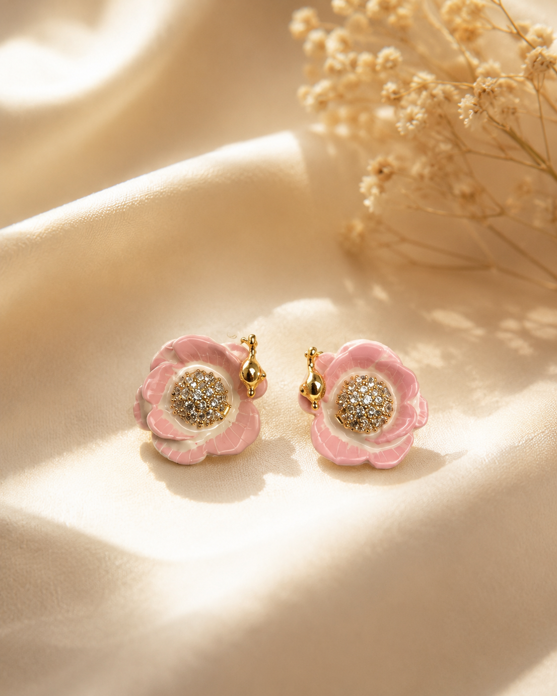 Gia Camellia Bloom Studs