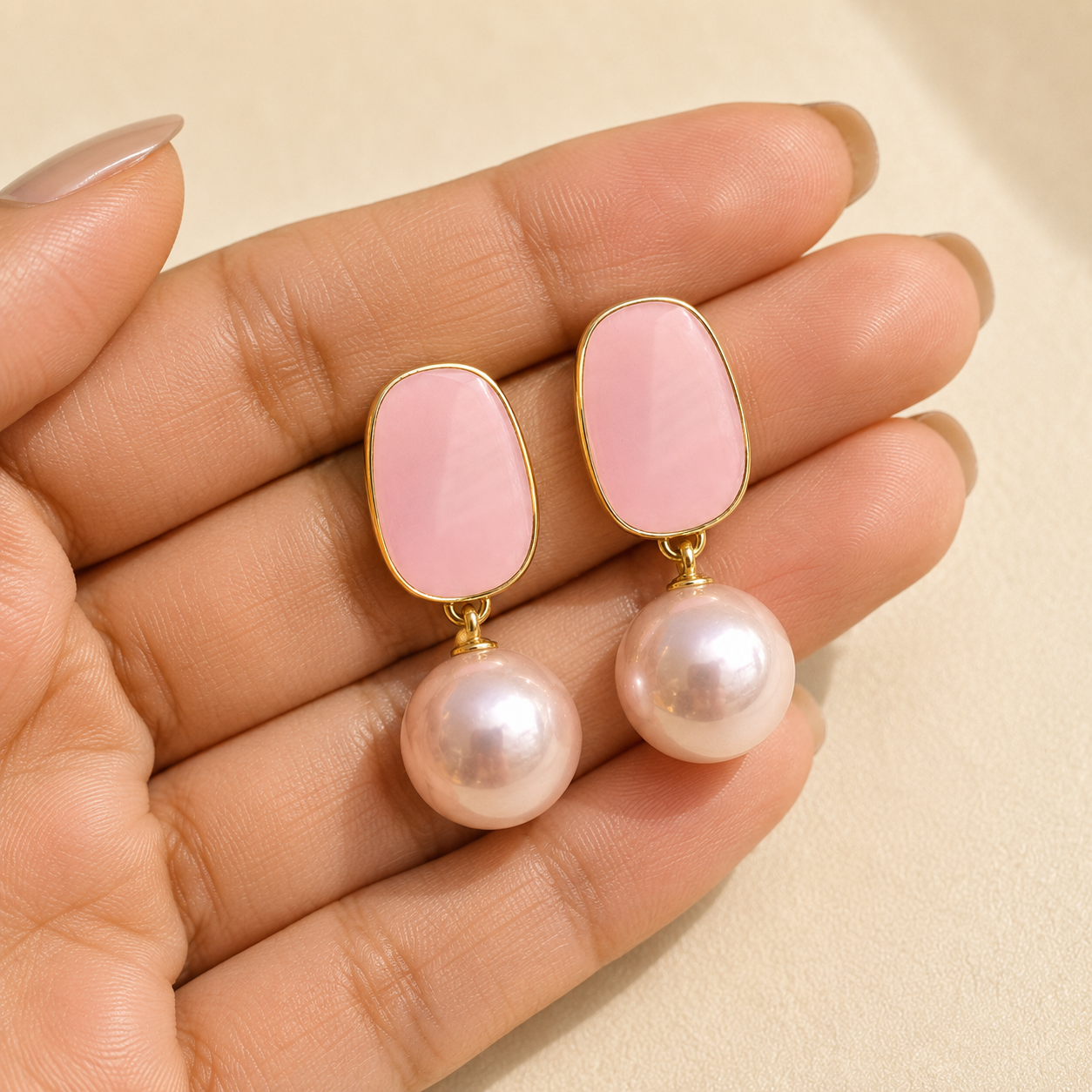Kaia Pink Pearl Drops
