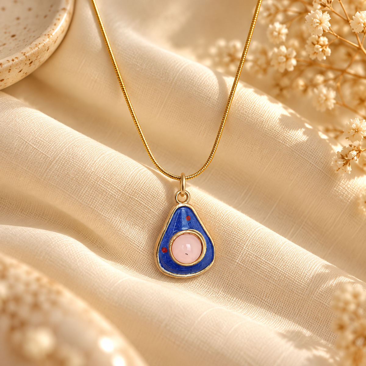 Chloe Blue Teardrop Pendant