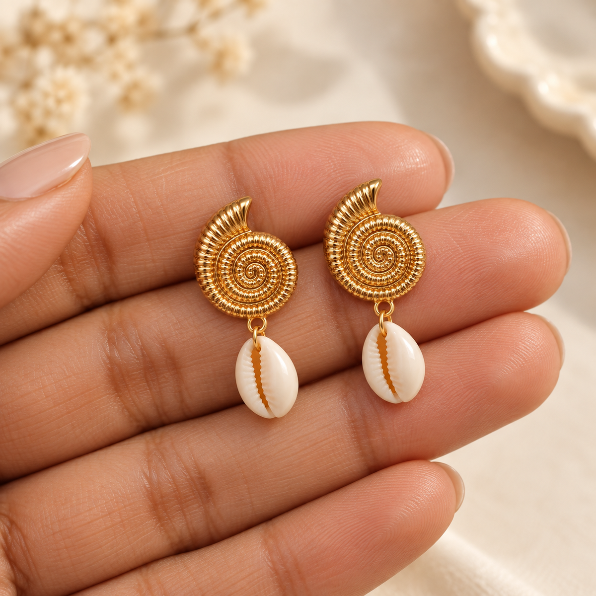Kavya Spiral Shell Drops