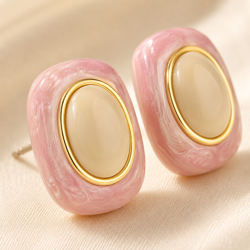 Saira Rose Enamel Studs