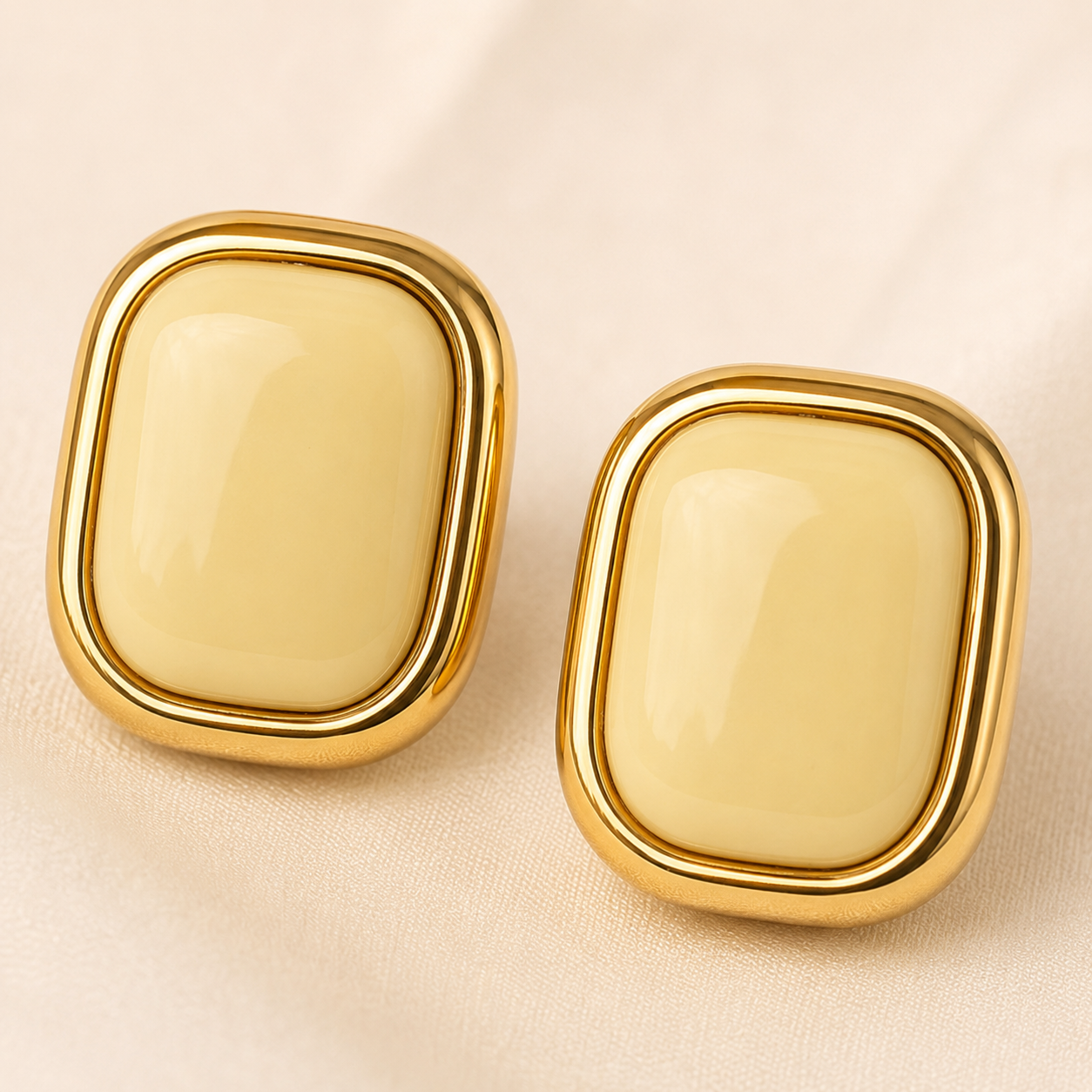Elowen Enamel Cushion Studs