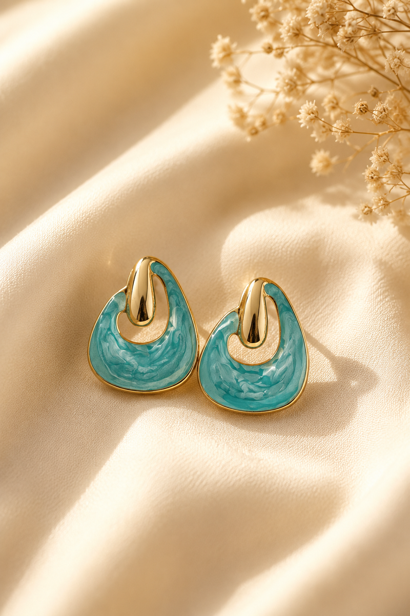 Nyla Enamel Knot Studs