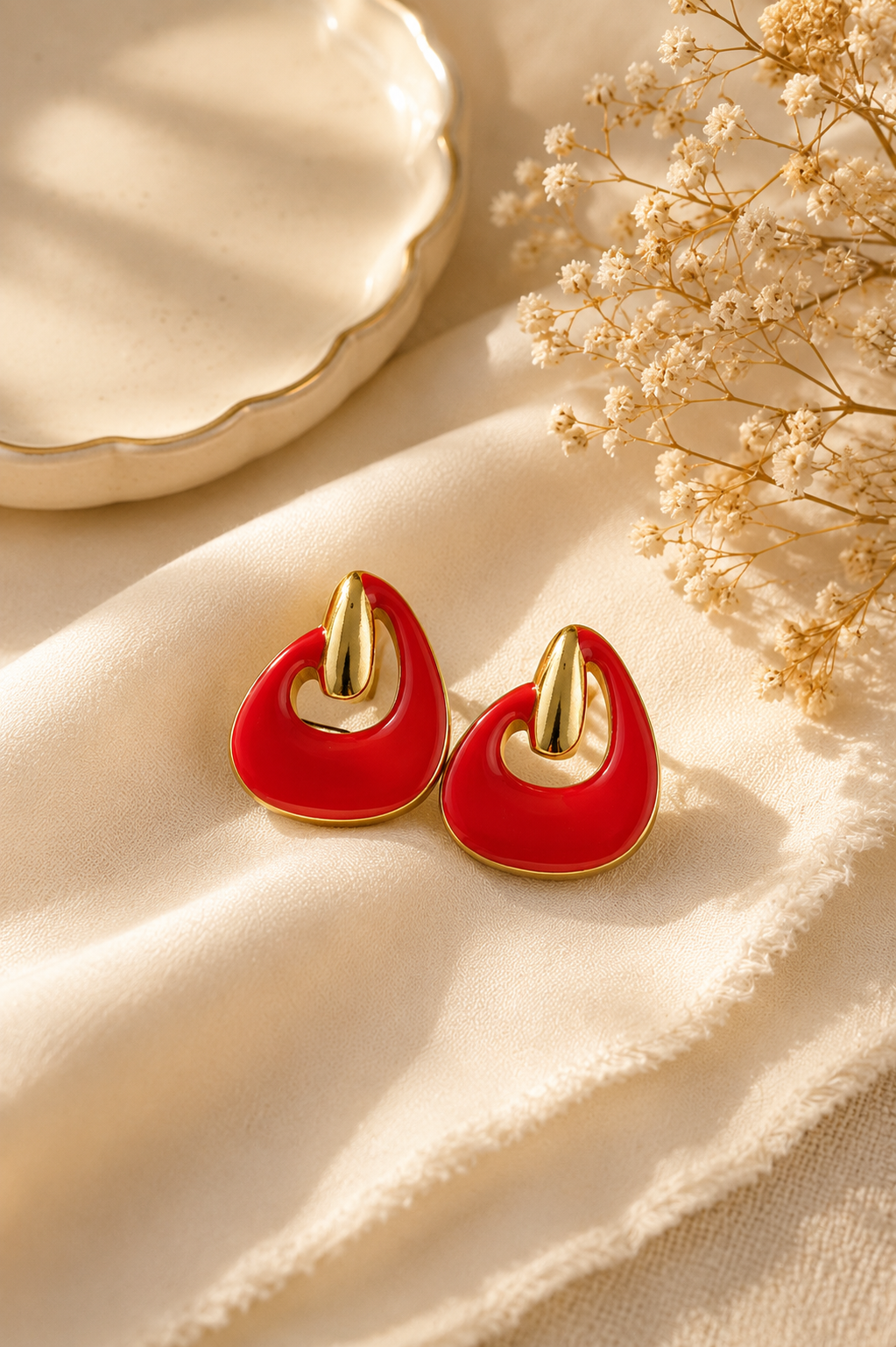 Nyla Enamel Knot Studs