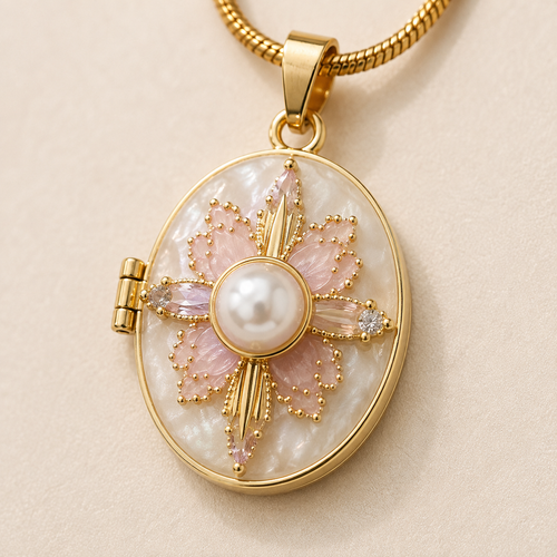 Riya Blush Floral Pendant